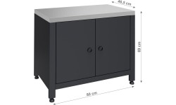 Modułowa szafka grillowa TORINO 2 do kuchni zewnętrznej 80x47x69cm
