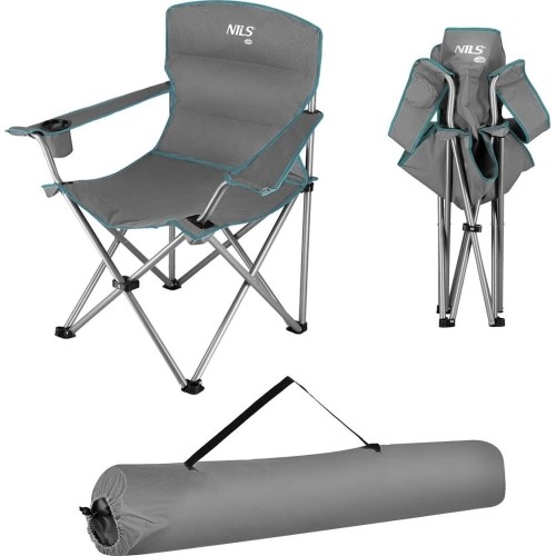 NC3079 SZARO-ZIELONE KRZESŁO KEMPINGOWE NILS CAMP