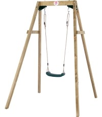 Zestaw huśtawek drewnianych śliwkowych