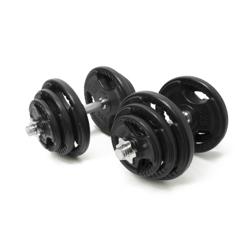 Newton Fitness Rubber Adjustable Dumbbell Set 2 x 20 kg