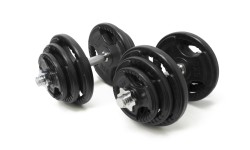 Newton Fitness Rubber Adjustable Dumbbell Set 2 x 20 kg