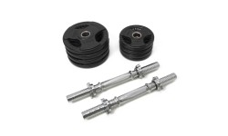 Newton Fitness Rubber Adjustable Dumbbell Set 2 x 10 kg