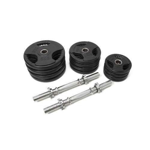 Newton Fitness Rubber Adjustable Dumbbell Set 2 x 20 kg