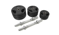 Newton Fitness Rubber Adjustable Dumbbell Set 2 x 20 kg
