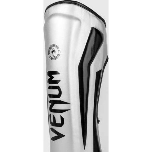 Venum Elite Standup Shinguards - Silver/Black