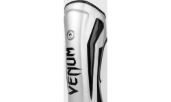 Venum Elite Standup Shinguards - Silver/Black