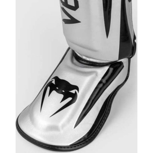 Venum Elite Standup Shinguards - Silver/Black