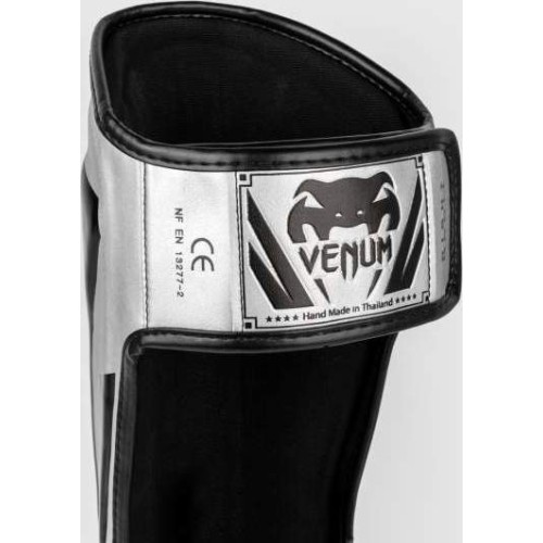 Venum Elite Standup Shinguards - Silver/Black