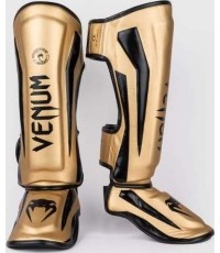 Venum Elite Standup Shin guards - Gold/Black