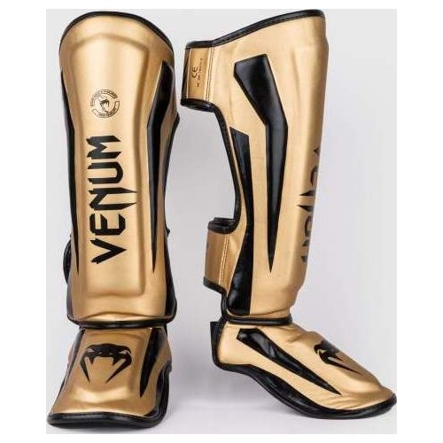 Venum Elite Standup Shin guards - Gold/Black