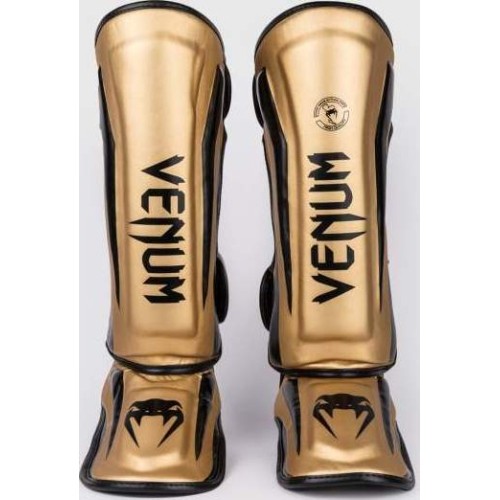 Venum Elite Standup Shin guards - Gold/Black