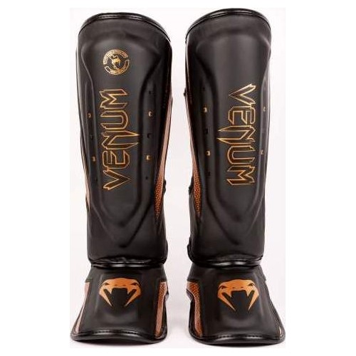 Ochraniacze Venum Elite Evo - czarne/brązowe