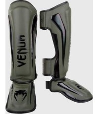 Venum Elite Standup Leg Guards - Khaki/Black