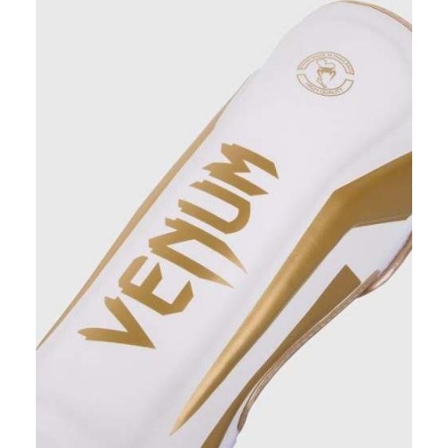 Venum Elite Standup Leg Guards - White/Gold