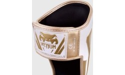 Venum Elite Standup Leg Guards - White/Gold