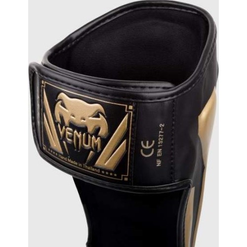 Venum Elite Standup Leg Guards - Black/Gold