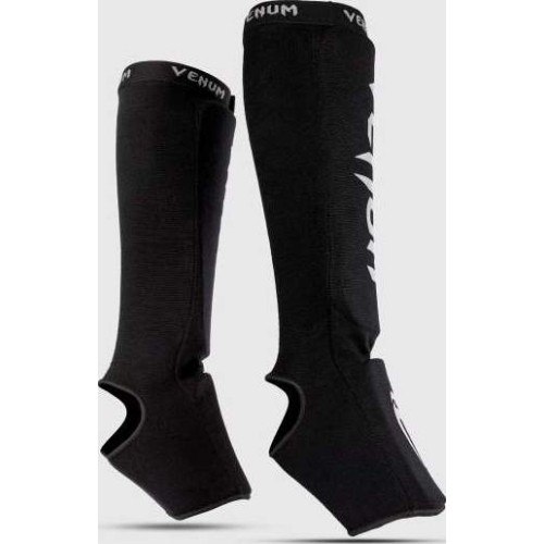 Nagolenniki Venum Kontact - czarny/srebrny