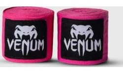 Bandaże bokserskie Venum Kontact, 4,5 m – neonowy róż