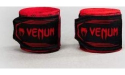 Venum Tartan Handwraps - Fury Red
