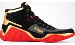 Buty zapaśnicze Venum Elite - czarny/złoty/czerwony