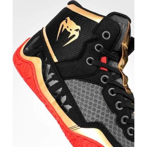 Buty zapaśnicze Venum Elite - czarny/złoty/czerwony