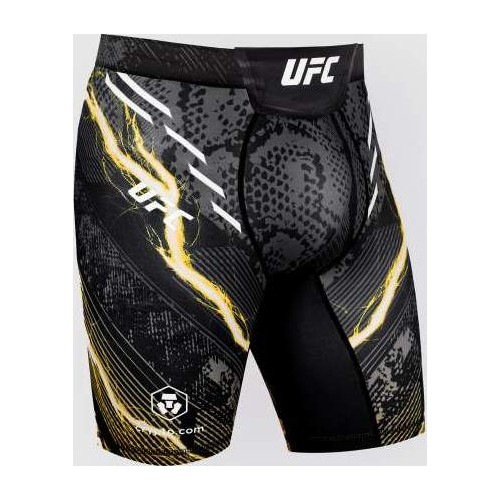 Męskie spodenki UFC Adrenaline Unrivaled by Venum Vale Tudo Short - Black/Gold - Israel Adesanya