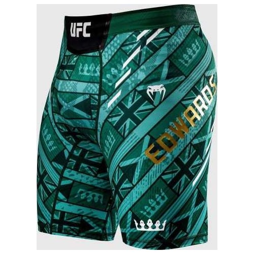 Męskie spodenki UFC Adrenaline Unrivaled by Venum Vale Tudo Short - Zielony - Leon Edwards
