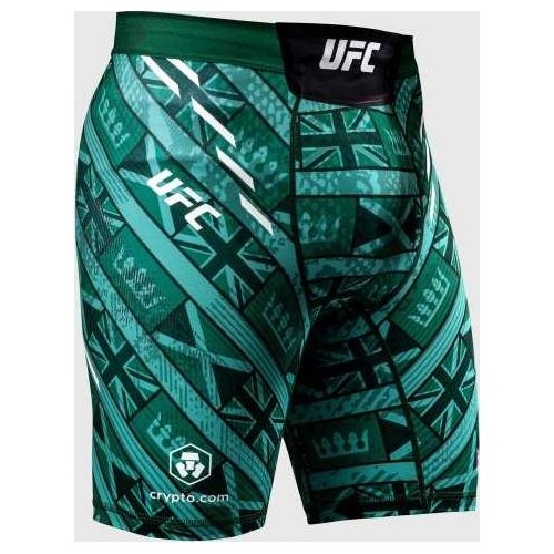 Męskie spodenki UFC Adrenaline Unrivaled by Venum Vale Tudo Short - Zielony - Leon Edwards