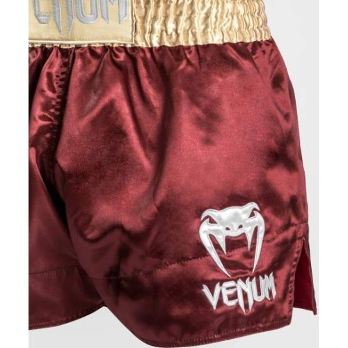 Venum Classic Muay Thai Short - bordowy/złoty/biały