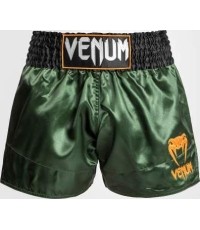 Venum Classic Muay Thai Short - zielony/czarny/złoty