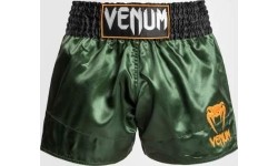 Venum Classic Muay Thai Short - zielony/czarny/złoty