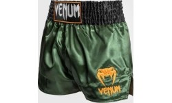 Venum Classic Muay Thai Short - zielony/czarny/złoty