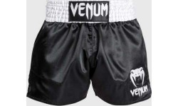 Venum Classic - Muay Thai Short czarny/biały/biały