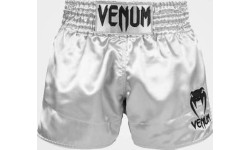 Venum Classic Muay Thai Shorts - Silver/Black