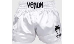 Venum Classic Muay Thai Shorts - White/Black