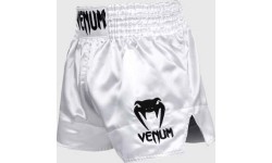 Venum Classic Muay Thai Shorts - White/Black