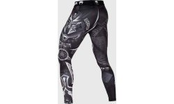 Męskie legginsy kompresyjne Venum Gladiator 3.0 - Black/White
