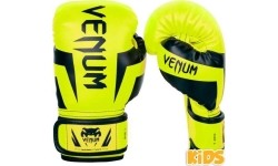 Rękawice bokserskie Venum Elite Kids - Ekskluzywne - Fluo żółte