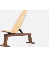 Ławka treningowa NOHrD Walnut, Orzech, Naturalna skóra