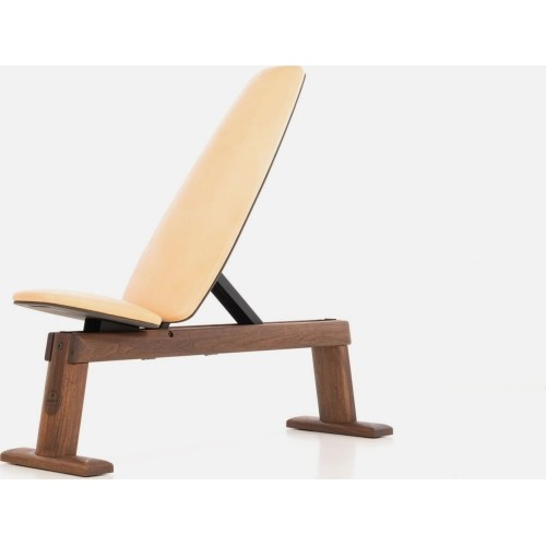 Ławka treningowa NOHrD Walnut, Orzech, Naturalna skóra