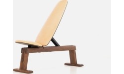 Ławka treningowa NOHrD Walnut, Orzech, Naturalna skóra