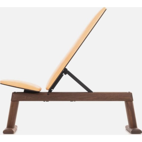 Ławka treningowa NOHrD Walnut, Orzech, Naturalna skóra