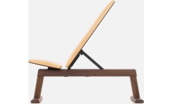 Ławka treningowa NOHrD Walnut, Orzech, Naturalna skóra