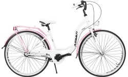 Dviratis AZIMUT Vintage 28" 3-biegowy 2023 biało-różowy błyszczący