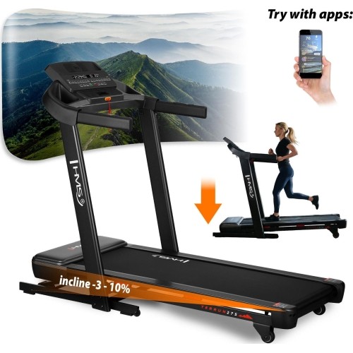 ELECTRIC HOME TREADMILL WITH INCLINE AND DECLINE FUNCTION HMS TERRUN275