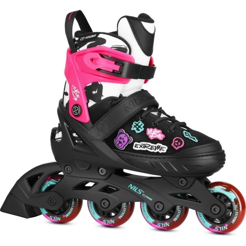 Łyżworolki Nils Extreme Vibe NA2053A różowe, rozmiar XS (29-32) - NA2053A ŁYŻWOROLKI VIBE RÓŻOWE ROZM. XS(29-32) NILS EXTREME
