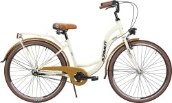 Dviratis AZIMUT Vintage 28" 3-biegowa 2023 kremowo-brązowa półmatowa