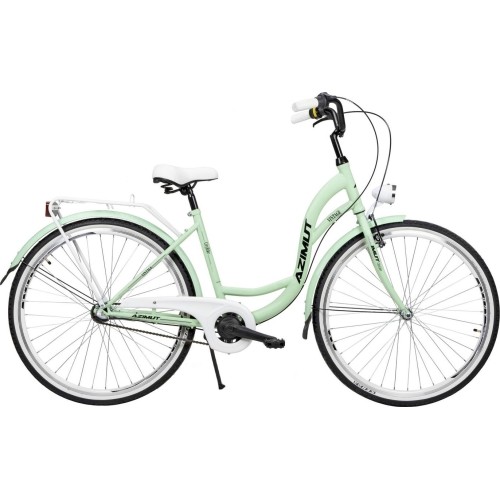 Dviratis AZIMUT Vintage 28" 3-biegowa 2023 miętowo-biały mat