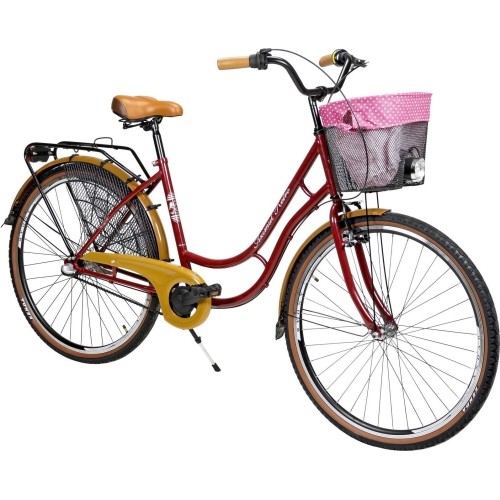 Dviratis AZIMUT Holland Retro 28" 3-biegowa 2023 burgund błyszczący