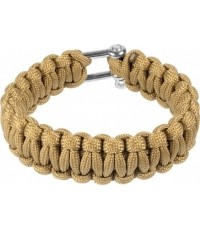 Bransoletka wykonana z Paracordu BCB, kolor żółtobrązowy